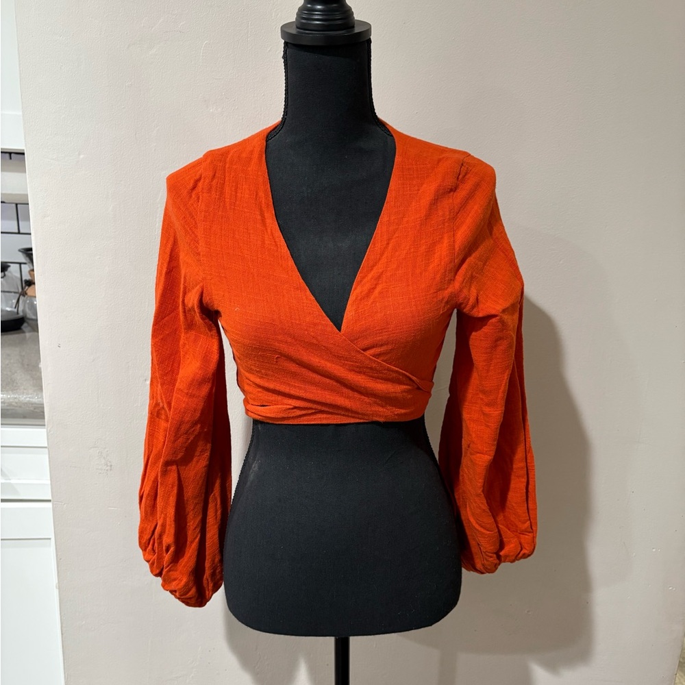 Mirah Studio Crop Tie Top